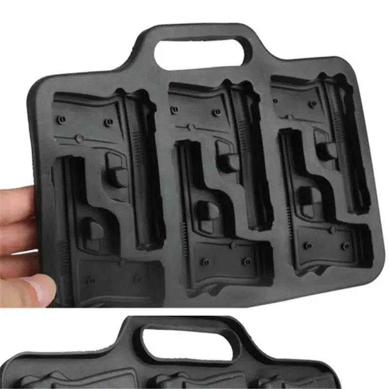 New Incredible Gun Bullet Skull Ice Cube Maker Bullet Ice Cube Tray Chocolate Mold Home Bar Accessories Whiskey Wine Ice Cream Tool Stevvex