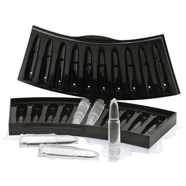 New Incredible Gun Bullet Skull Ice Cube Maker Bullet Ice Cube Tray Chocolate Mold Home Bar Accessories Whiskey Wine Ice Cream Tool Stevvex