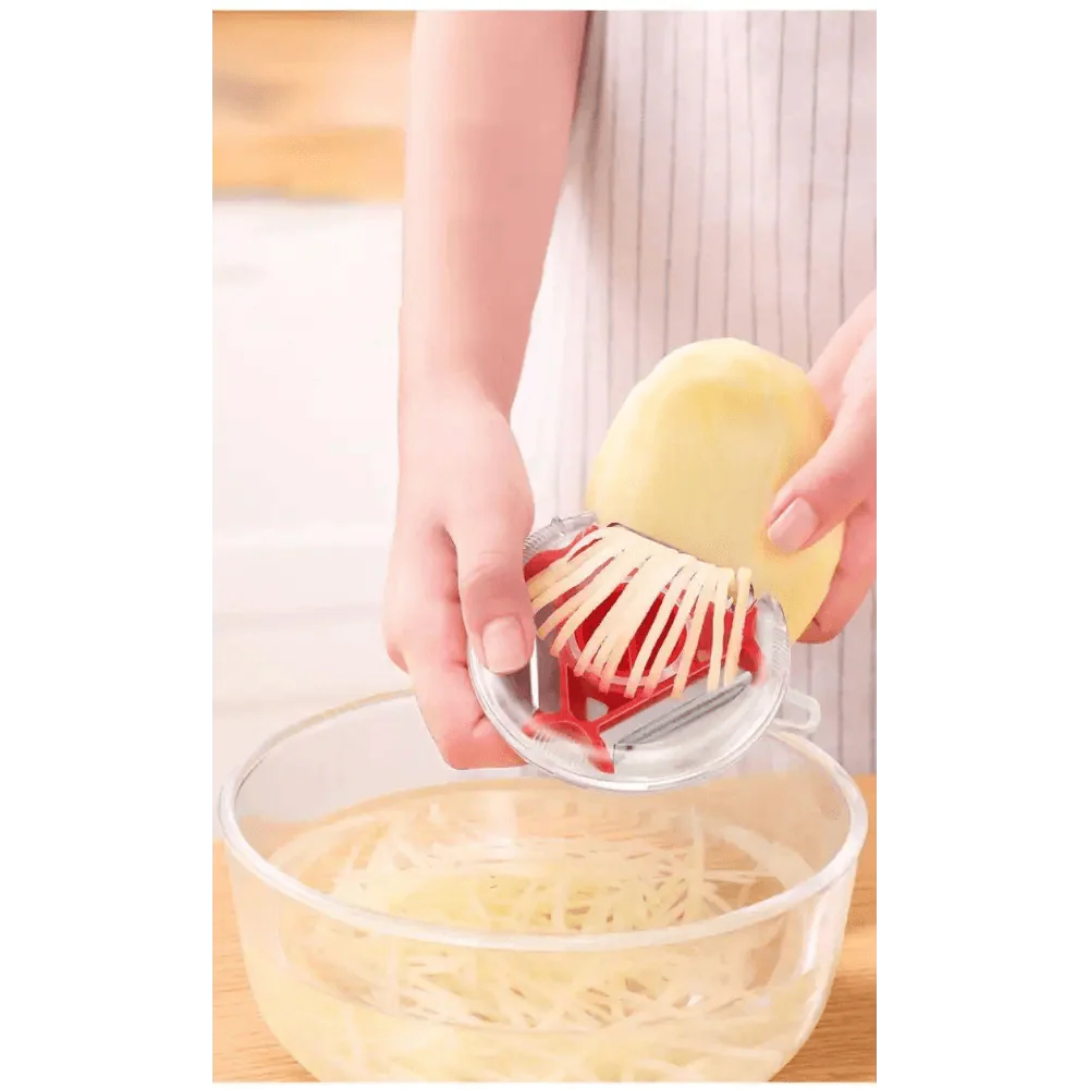 New Incredible Magic Trio Peeler Set Slicer Stainless Steel Peeler Shredder Cutter Multi Peel Blade Kitchen Tool Stevvex