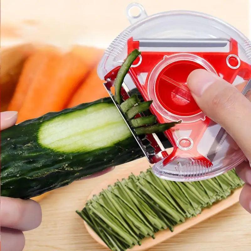 New Incredible Magic Trio Peeler Set Slicer Stainless Steel Peeler Shredder Cutter Multi Peel Blade Kitchen Tool Stevvex