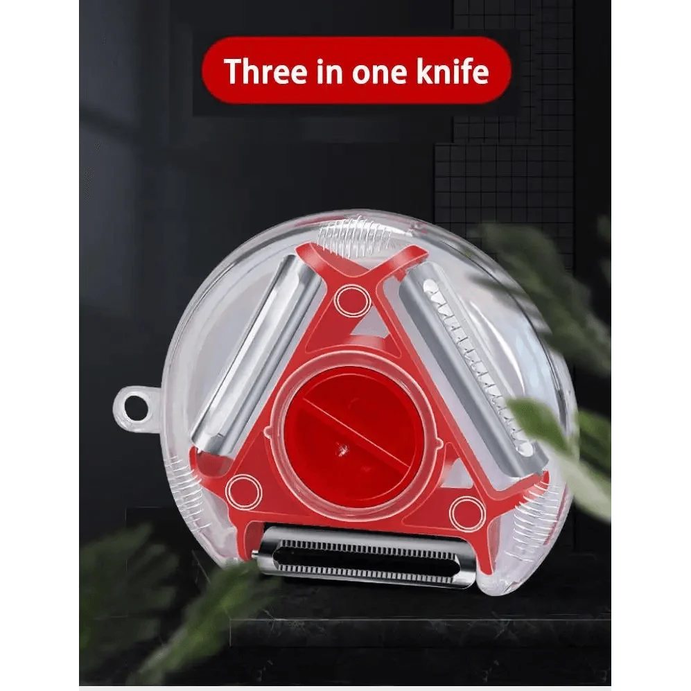 New Incredible Magic Trio Peeler Set Slicer Stainless Steel Peeler Shredder Cutter Multi Peel Blade Kitchen Tool Stevvex