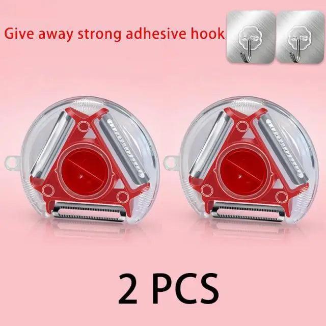 New Incredible Magic Trio Peeler Set Slicer Stainless Steel Peeler Shredder Cutter Multi Peel Blade Kitchen Tool Stevvex
