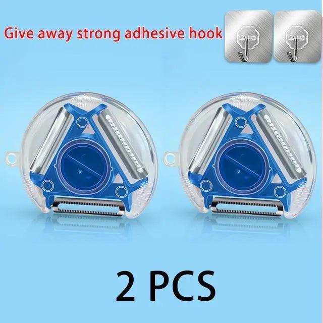 New Incredible Magic Trio Peeler Set Slicer Stainless Steel Peeler Shredder Cutter Multi Peel Blade Kitchen Tool Stevvex
