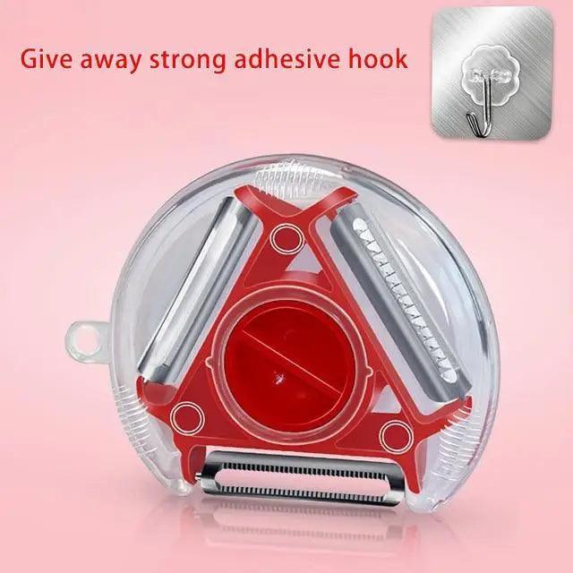 New Incredible Magic Trio Peeler Set Slicer Stainless Steel Peeler Shredder Cutter Multi Peel Blade Kitchen Tool Stevvex