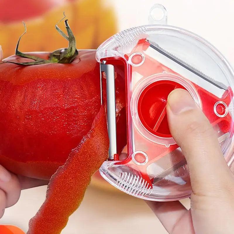 New Incredible Magic Trio Peeler Set Slicer Stainless Steel Peeler Shredder Cutter Multi Peel Blade Kitchen Tool Stevvex