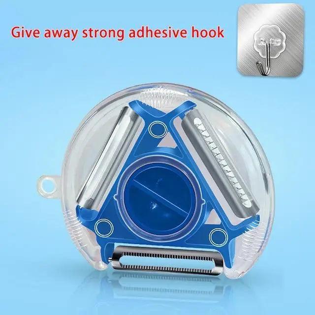 New Incredible Magic Trio Peeler Set Slicer Stainless Steel Peeler Shredder Cutter Multi Peel Blade Kitchen Tool Stevvex