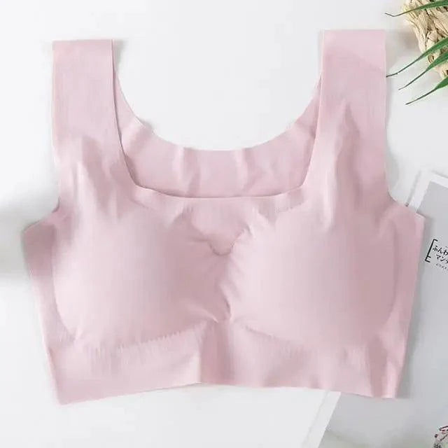 New Incredible Seamless Sports Bra Women's Padded Push Up Sports Yoga Top Shockproof Plus Size Gym Workout Bra U Back Sports Vest Stevvex