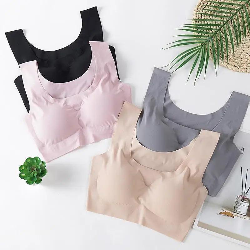 New Incredible Seamless Sports Bra Women's Padded Push Up Sports Yoga Top Shockproof Plus Size Gym Workout Bra U Back Sports Vest Stevvex