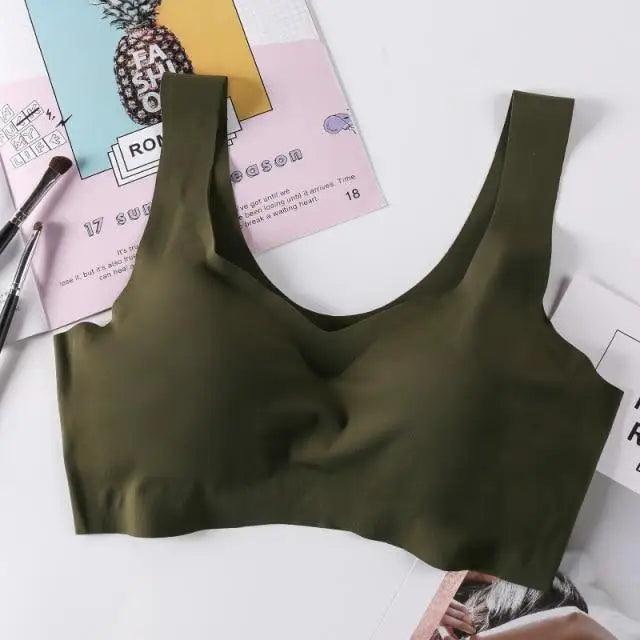 New Incredible Seamless Sports Bra Women's Padded Push Up Sports Yoga Top Shockproof Plus Size Gym Workout Bra U Back Sports Vest Stevvex