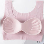 New Incredible Seamless Sports Bra Women's Padded Push Up Sports Yoga Top Shockproof Plus Size Gym Workout Bra U Back Sports Vest Stevvex