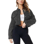 New Incredible Spring Women Sexy Ripped Denim Jackets Vintage Casual Short Jean Jacket Puff Sleeve Winter Female Coat Streetwear Stevvex