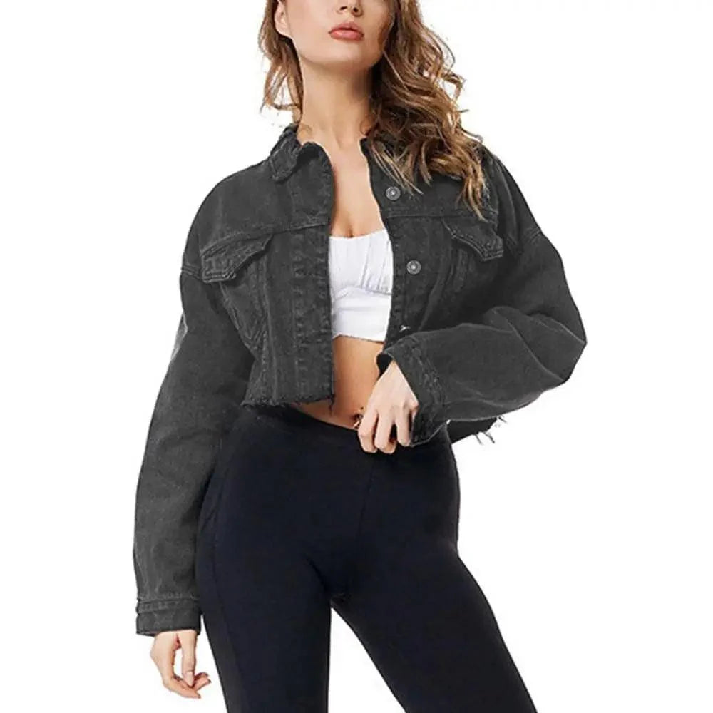 New Incredible Spring Women Sexy Ripped Denim Jackets Vintage Casual Short Jean Jacket Puff Sleeve Winter Female Coat Streetwear Stevvex