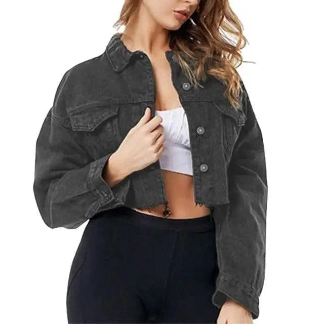 New Incredible Spring Women Sexy Ripped Denim Jackets Vintage Casual Short Jean Jacket Puff Sleeve Winter Female Coat Streetwear Stevvex