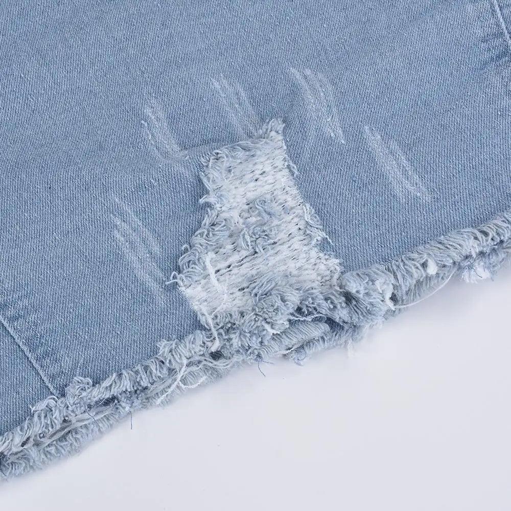 New Incredible Spring Women Sexy Ripped Denim Jackets Vintage Casual Short Jean Jacket Puff Sleeve Winter Female Coat Streetwear Stevvex