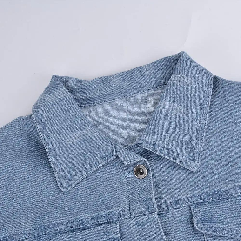 New Incredible Spring Women Sexy Ripped Denim Jackets Vintage Casual Short Jean Jacket Puff Sleeve Winter Female Coat Streetwear Stevvex