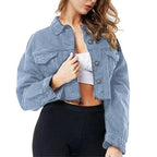 New Incredible Spring Women Sexy Ripped Denim Jackets Vintage Casual Short Jean Jacket Puff Sleeve Winter Female Coat Streetwear Stevvex