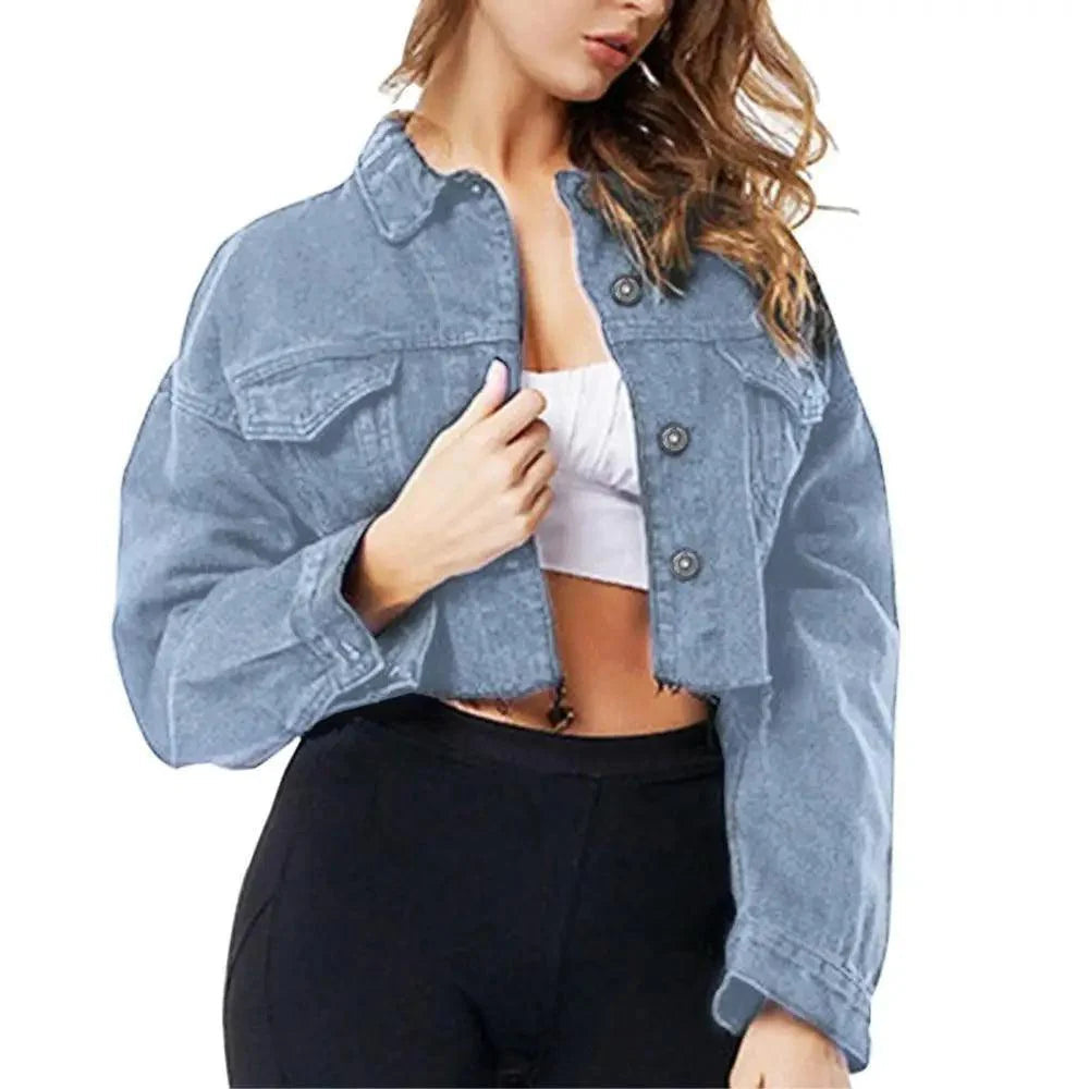New Incredible Spring Women Sexy Ripped Denim Jackets Vintage Casual Short Jean Jacket Puff Sleeve Winter Female Coat Streetwear Stevvex
