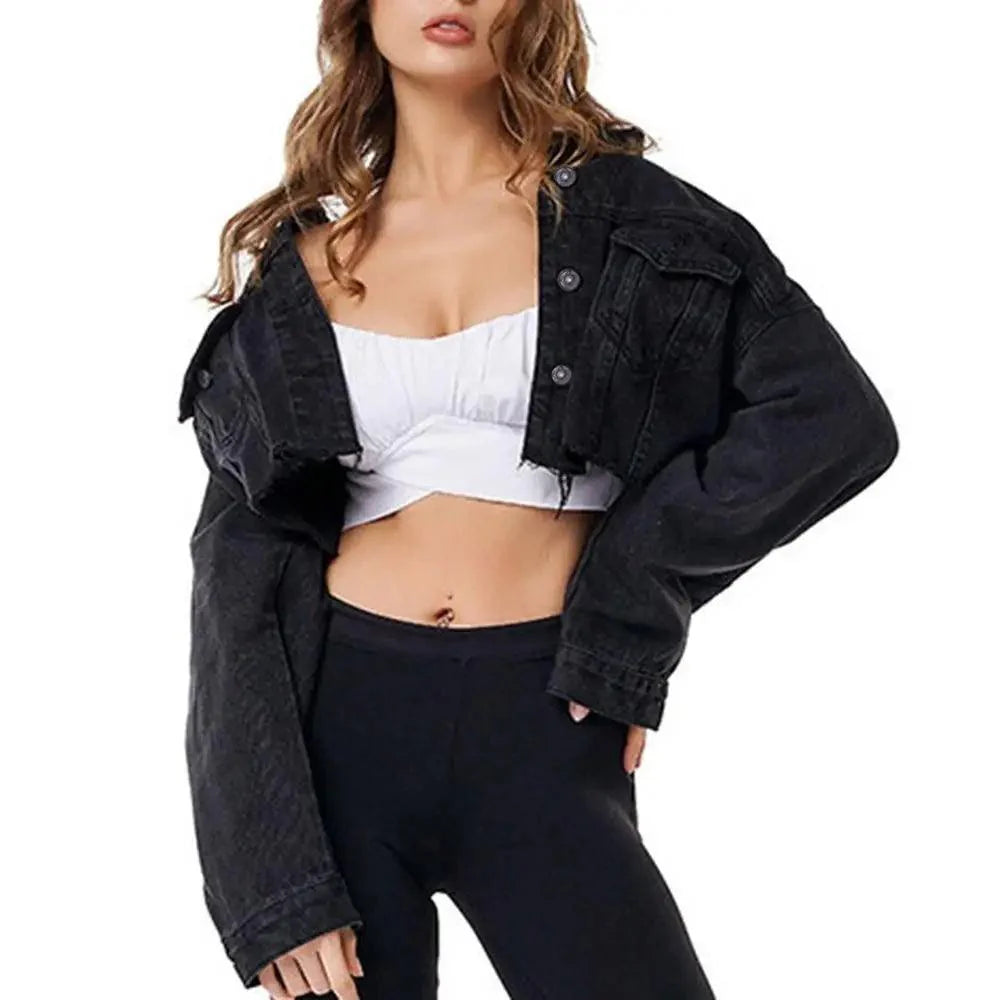 New Incredible Spring Women Sexy Ripped Denim Jackets Vintage Casual Short Jean Jacket Puff Sleeve Winter Female Coat Streetwear Stevvex