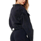 New Incredible Spring Women Sexy Ripped Denim Jackets Vintage Casual Short Jean Jacket Puff Sleeve Winter Female Coat Streetwear Stevvex