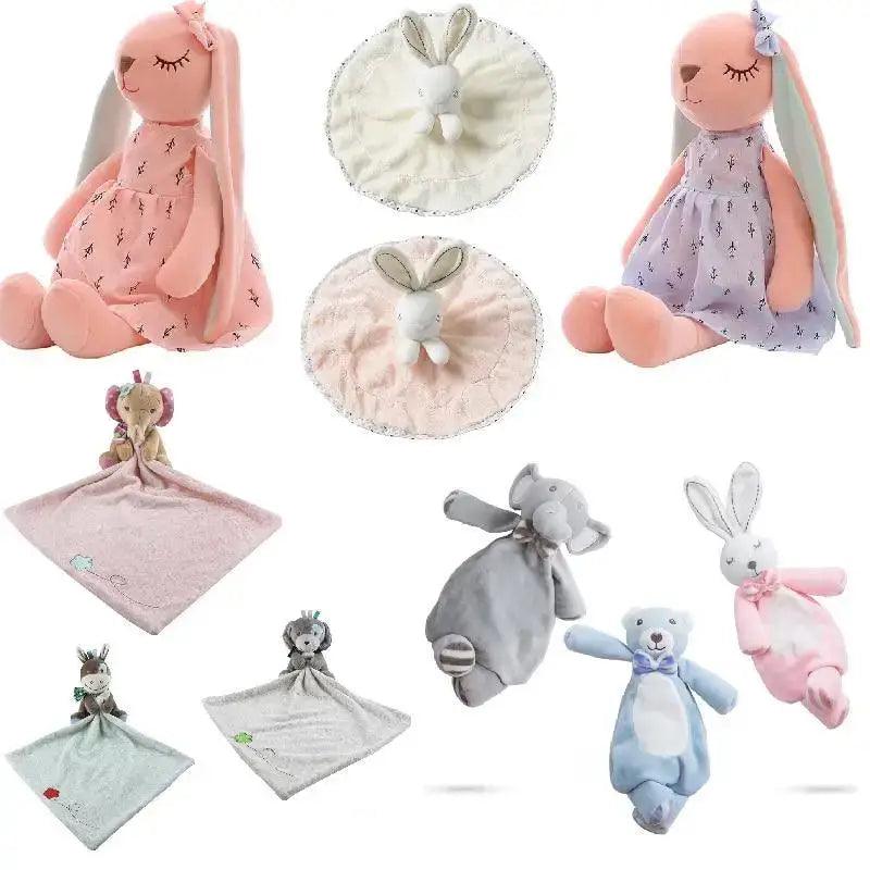 New Incredible Stuffed Toys Soft Animal Rabitt Kids Toy Soothe Appease Towel Saliva Plush Toy for Sleep Pacify Toy Infants Newborn Doll Baby Toys 0 12 Months Stevvex