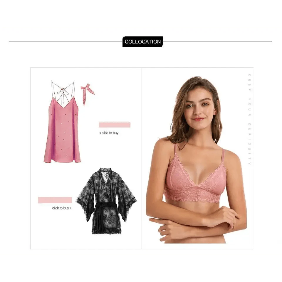 New Incredible Underwear For Women Sexy Bralette Unlined Lace Lingerie Bras Intimate Tops Push Up Bra For Female Stevvex