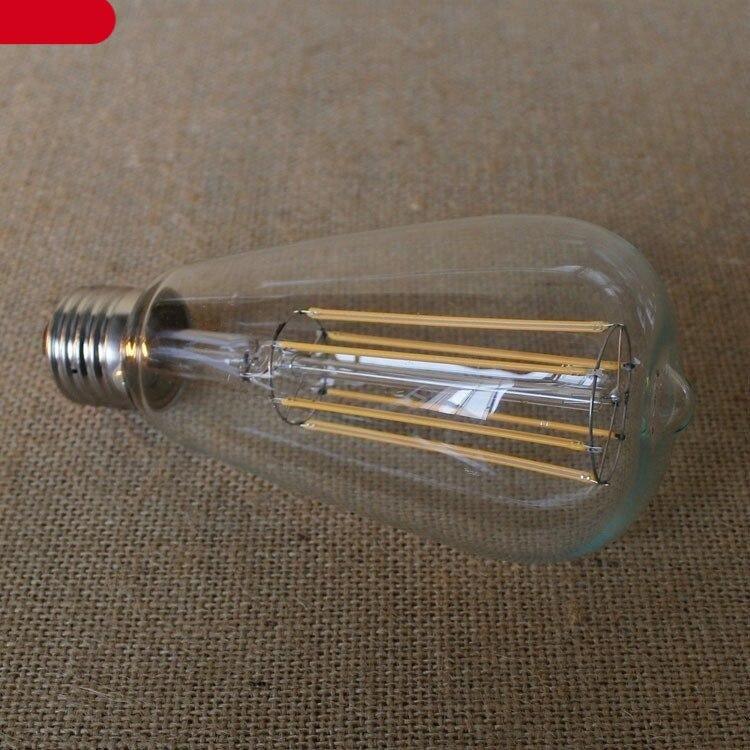 New LED Retro Lamp Edison bulb Vintage Light Edison Dimmable Amber Glass Antique Filament Squirrel Cage Filament Edison Light Bulb For Table Lamp Restaurant Home Stevvex