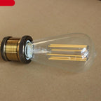 New LED Retro Lamp Edison bulb Vintage Light Edison Dimmable Amber Glass Antique Filament Squirrel Cage Filament Edison Light Bulb For Table Lamp Restaurant Home Stevvex