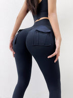 New Leggings Women's Pants Sport Yoga Pants Tight High Waist Elastic Women's Pocket Legging Women's High Waist Yoga Pants Tummy Control Slimming Bottom Leggings Workout Running Pants Stevvex