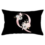 New Light Letter Flower Pillow Covers Alphabet Decorative Pillow Cases ABC Letter Flowers Cushion Covers Black Plush Pillow Case Super Soft Living Room Decorative Cushion Cover Elegant Soft Design 30x50cm Stevvex