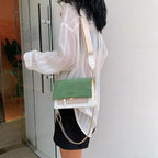 New Look Contrast Color Scrub Leather Crossbody Bags For Women And Girls Simple Chain Shoulder Bag , Purses And Handbags For Ladies Stevvex