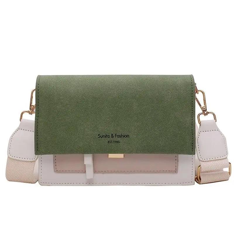 New Look Contrast Color Scrub Leather Crossbody Bags For Women And Girls Simple Chain Shoulder Bag , Purses And Handbags For Ladies Stevvex