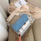 New Look Contrast Color Scrub Leather Crossbody Bags For Women And Girls Simple Chain Shoulder Bag , Purses And Handbags For Ladies Stevvex