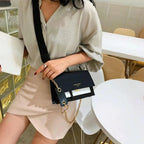 New Look Contrast Color Scrub Leather Crossbody Bags For Women And Girls Simple Chain Shoulder Bag , Purses And Handbags For Ladies Stevvex