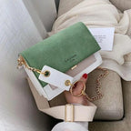 New Look Contrast Color Scrub Leather Crossbody Bags For Women And Girls Simple Chain Shoulder Bag , Purses And Handbags For Ladies Stevvex