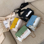 New Look Contrast Color Scrub Leather Crossbody Bags For Women And Girls Simple Chain Shoulder Bag , Purses And Handbags For Ladies Stevvex