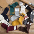 New Loose Solid Colors High School Girls Cute Socks Needles Knitting Cotton Scrunch Socks For Women Stevvex