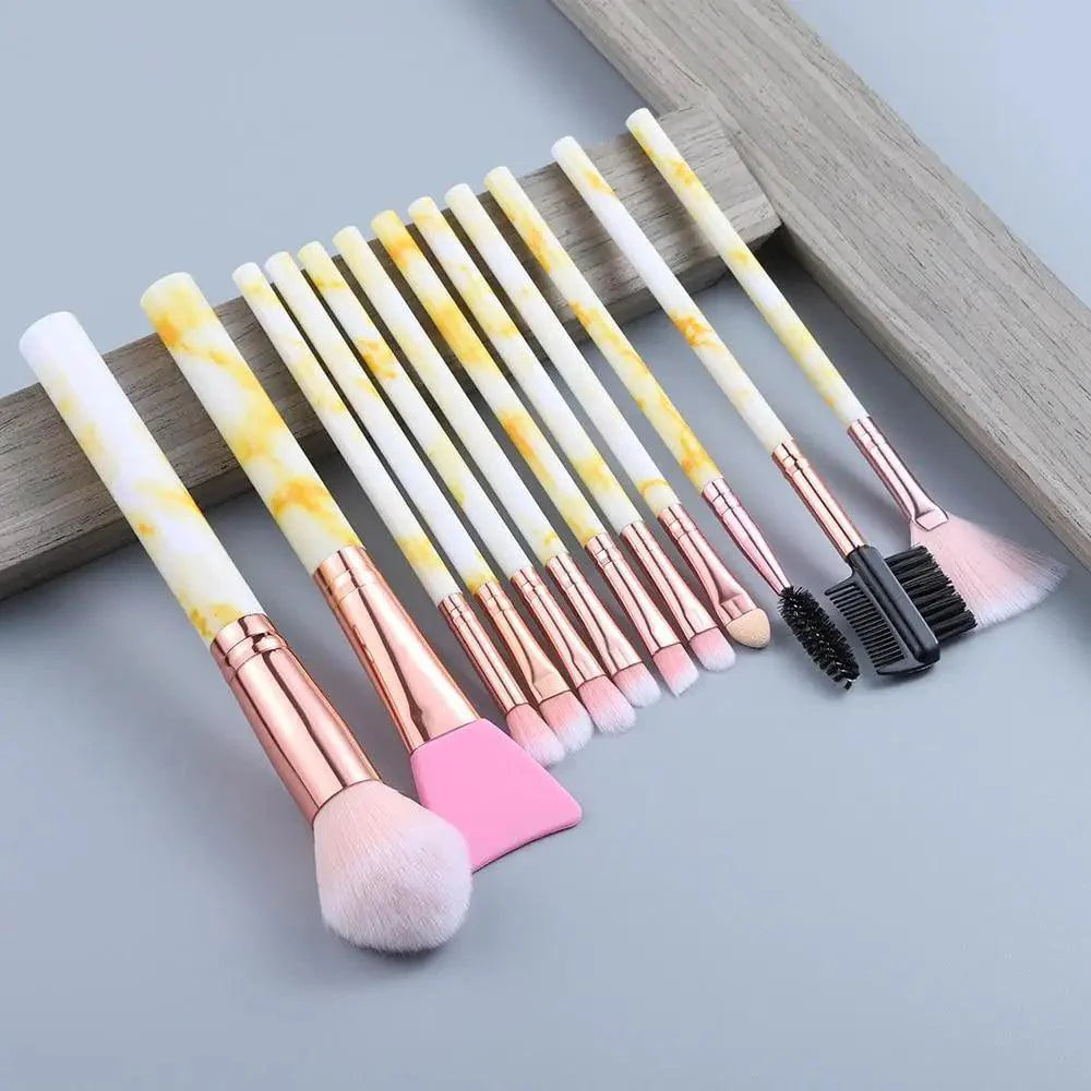 New Luxurious 12/8/5pcs Eye Lip Makeup Brushes Set Eyebrow Comb Eyelash Sponge Eyeshadow Silicone Face Mask Edge Control Brush Cosmetics Stevvex