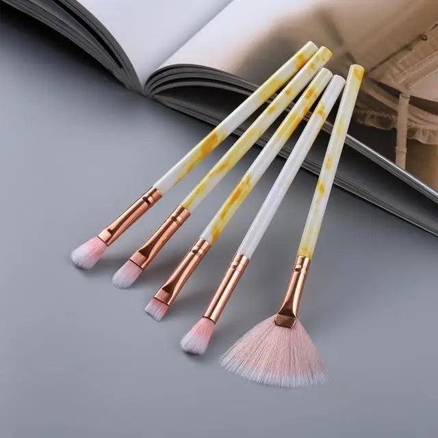 New Luxurious 12/8/5pcs Eye Lip Makeup Brushes Set Eyebrow Comb Eyelash Sponge Eyeshadow Silicone Face Mask Edge Control Brush Cosmetics Stevvex