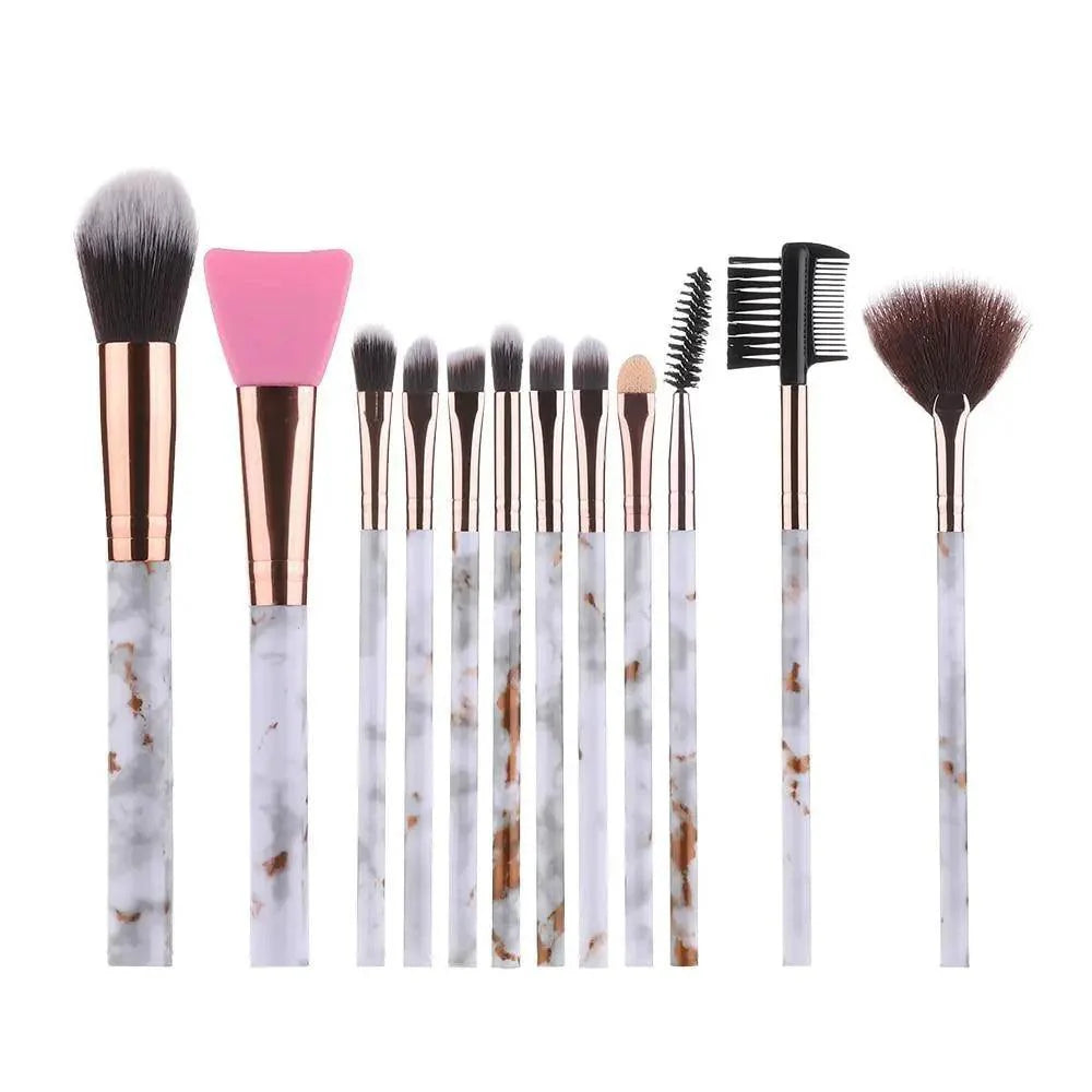 New Luxurious 12/8/5pcs Eye Lip Makeup Brushes Set Eyebrow Comb Eyelash Sponge Eyeshadow Silicone Face Mask Edge Control Brush Cosmetics Stevvex