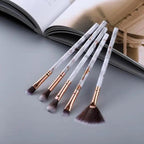 New Luxurious 12/8/5pcs Eye Lip Makeup Brushes Set Eyebrow Comb Eyelash Sponge Eyeshadow Silicone Face Mask Edge Control Brush Cosmetics Stevvex