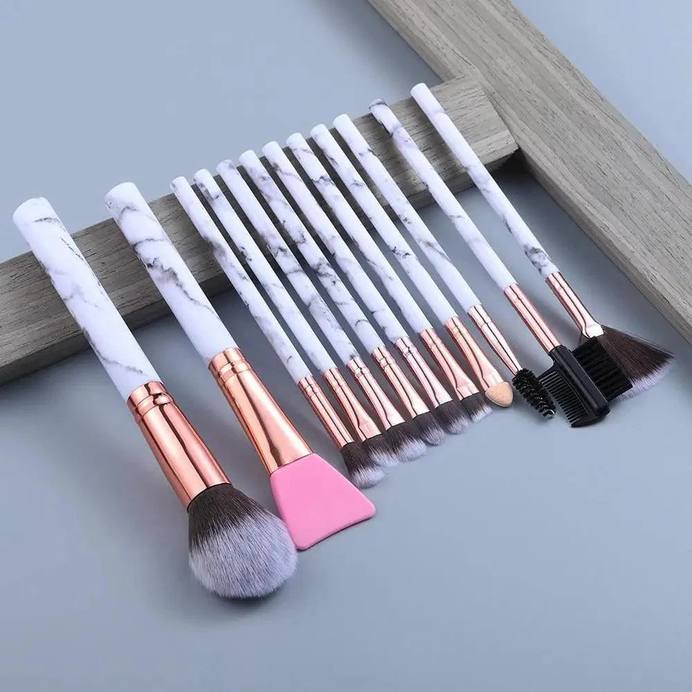 New Luxurious 12/8/5pcs Eye Lip Makeup Brushes Set Eyebrow Comb Eyelash Sponge Eyeshadow Silicone Face Mask Edge Control Brush Cosmetics Stevvex