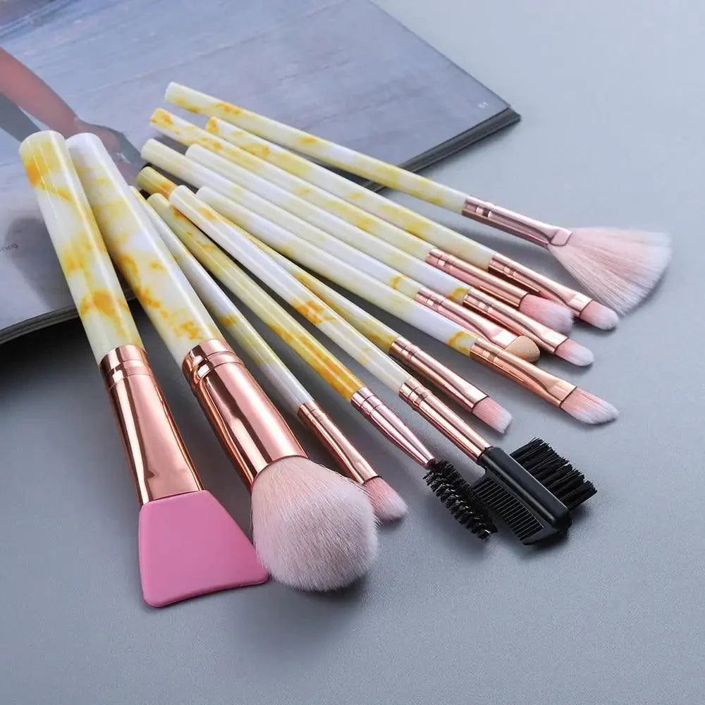 New Luxurious 12/8/5pcs Eye Lip Makeup Brushes Set Eyebrow Comb Eyelash Sponge Eyeshadow Silicone Face Mask Edge Control Brush Cosmetics Stevvex