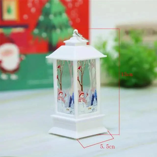 New Luxurious Christmas Ornament LED Lamp Desktop Hanging Santa Claus Elk Lantern Xmas Home Party Decoration Prop Lights Kids Gift Stevvex