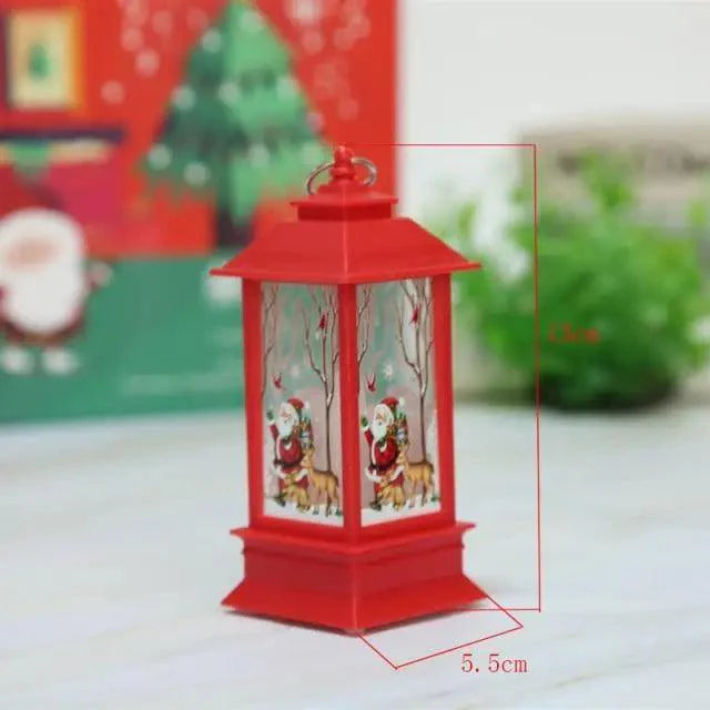 New Luxurious Christmas Ornament LED Lamp Desktop Hanging Santa Claus Elk Lantern Xmas Home Party Decoration Prop Lights Kids Gift Stevvex