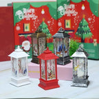 New Luxurious Christmas Ornament LED Lamp Desktop Hanging Santa Claus Elk Lantern Xmas Home Party Decoration Prop Lights Kids Gift Stevvex