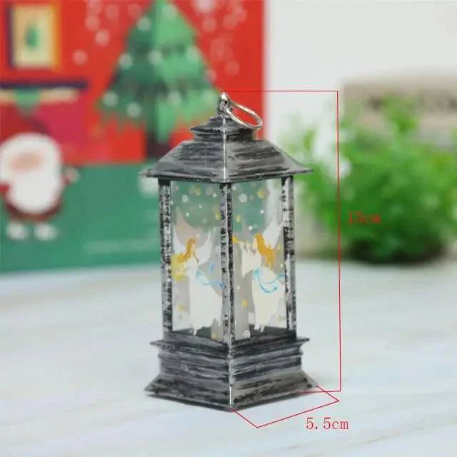 New Luxurious Christmas Ornament LED Lamp Desktop Hanging Santa Claus Elk Lantern Xmas Home Party Decoration Prop Lights Kids Gift Stevvex