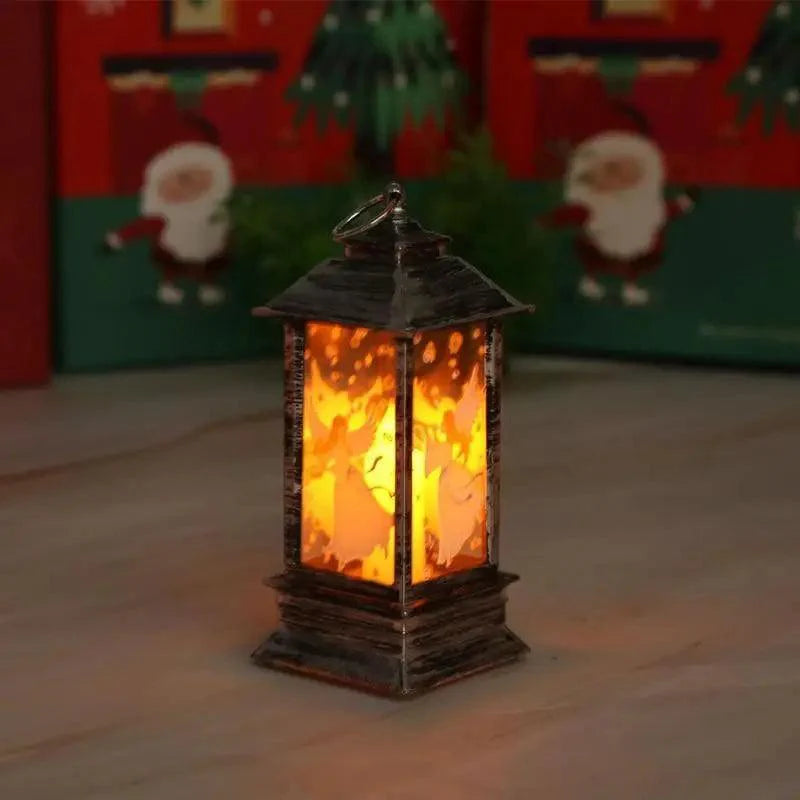 New Luxurious Christmas Ornament LED Lamp Desktop Hanging Santa Claus Elk Lantern Xmas Home Party Decoration Prop Lights Kids Gift Stevvex