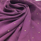 New Luxurious Gold Chiffon Head Scarf Solid Soft Long Muslim Scarves For Women Hijab Musulman Female Shawl and Wrap Stevvex