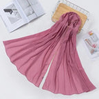 New Luxurious Gold Chiffon Head Scarf Solid Soft Long Muslim Scarves For Women Hijab Musulman Female Shawl and Wrap Stevvex