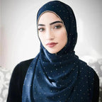 New Luxurious Gold Chiffon Head Scarf Solid Soft Long Muslim Scarves For Women Hijab Musulman Female Shawl and Wrap Stevvex